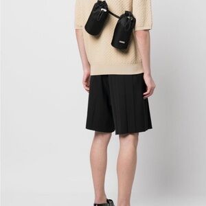 NWT Salvatore Ferragamo Double-pouch Belt bag in Black